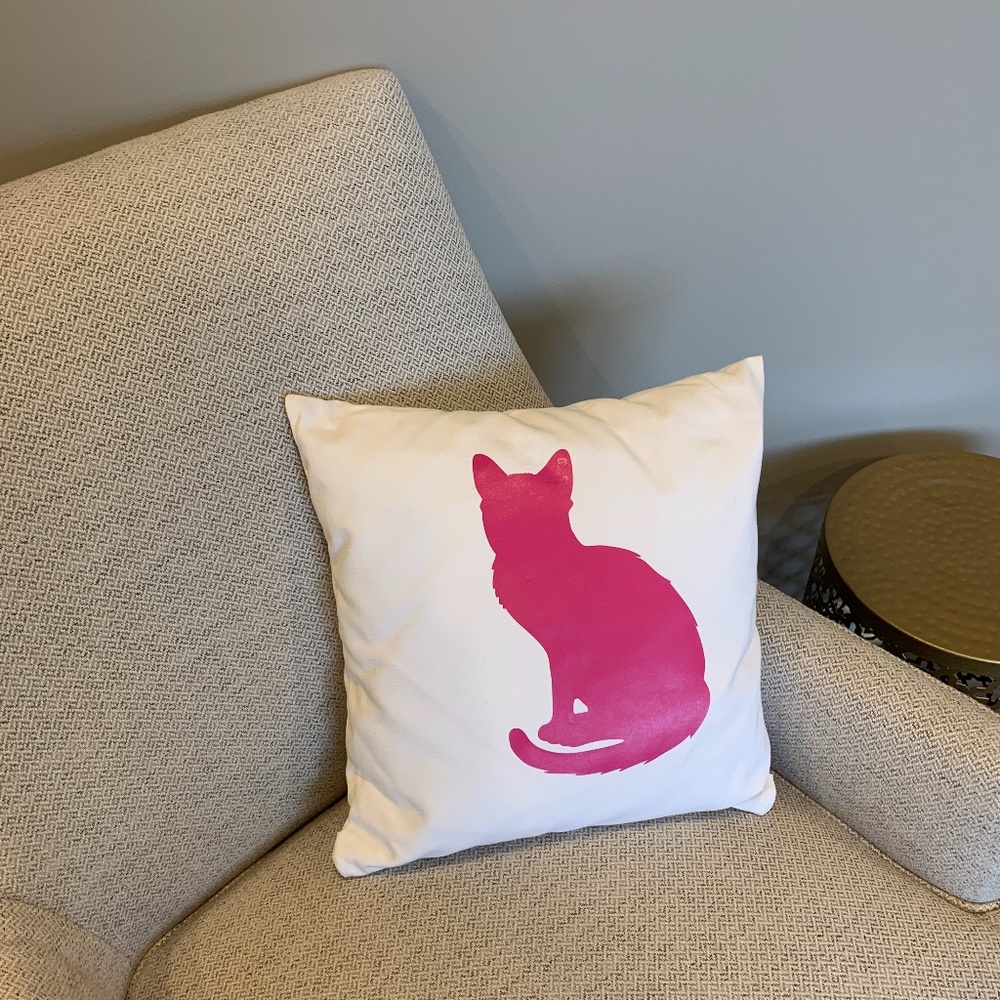 Cats Meow Pillow with Insert